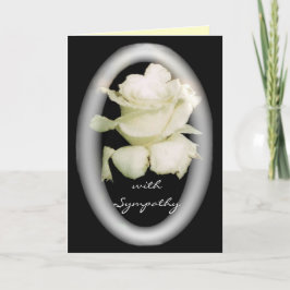 White Rose Sympathy Card Karte