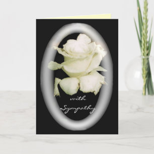 White Rose Sympathy Card Karte