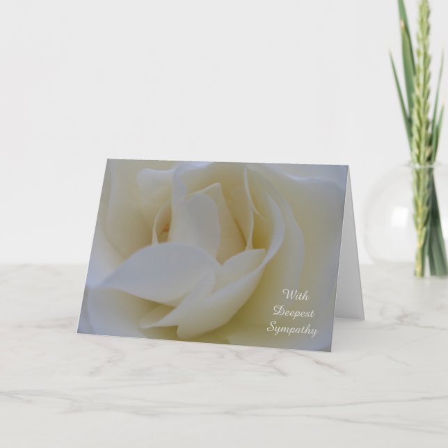 White Rose Sympathy Card Karte (Vorderseite)