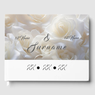White Rose Wedding Guestbook Gästebuch