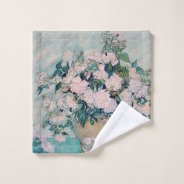 White Roses-1890-Vincent van Gogh Waschlappen