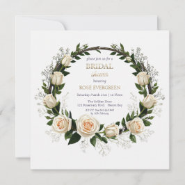 White Roses & Baby’s Breath Einladung