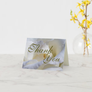 White Roses Blank Wedding geklappt Danke Karte
