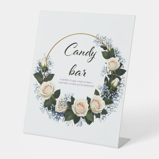 White Roses & Blue Baby's Atem Candy Bar Sockelschild (Vorderseite)