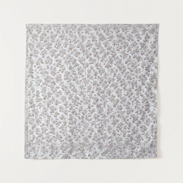 White Roses D Wandteppich (Vorderseite)