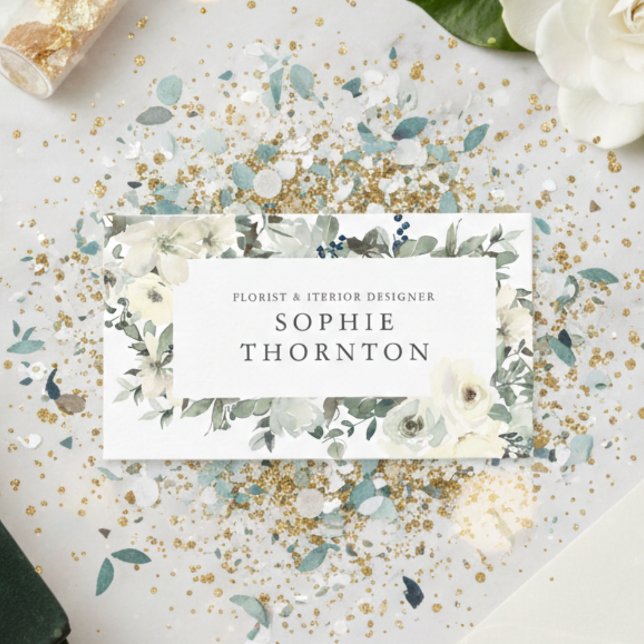 White roses elegant  visitenkarte (Von Creator hochgeladen)