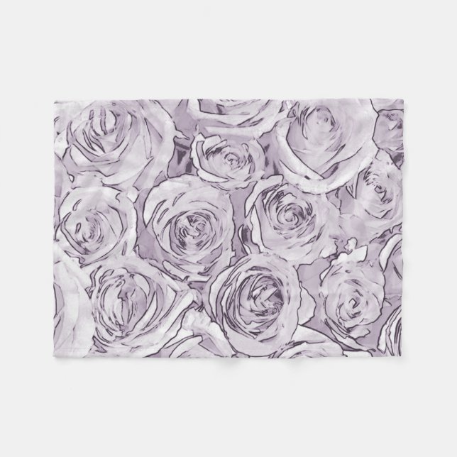 White Roses Fleecedecke (Vorderseite (Horizontal))