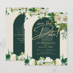 White Roses Forest Green Winter Wedding Rett Dates