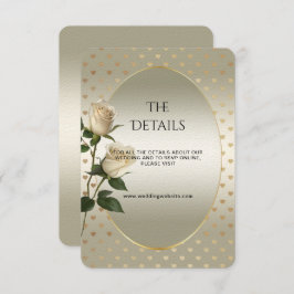 White Roses Gold Hearts - Detailkarte Begleitkarte