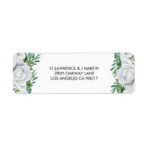White Roses Greenerage Foliage Wedding