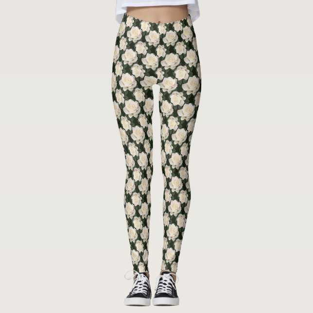 White Roses Leggings (Vorderseite)