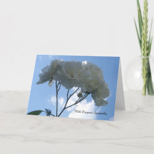 White Roses Sympathy Card Karte