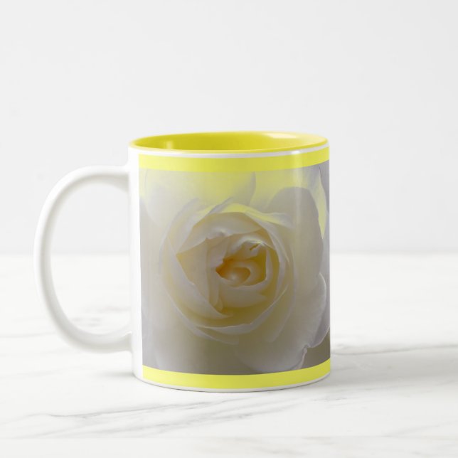 White Roses Tasse Kaffee Cup Schöne Rose Dekoratio (Links)
