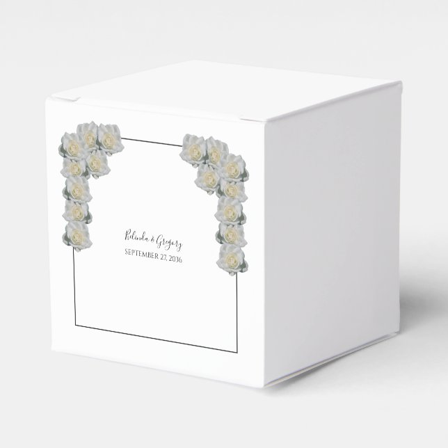 White Roses Wedding Geschenkschachtel (Vorderseite)