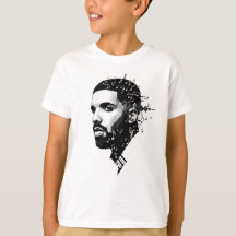 White Round Neck Drake Fan T - Shirt - Kanadischer