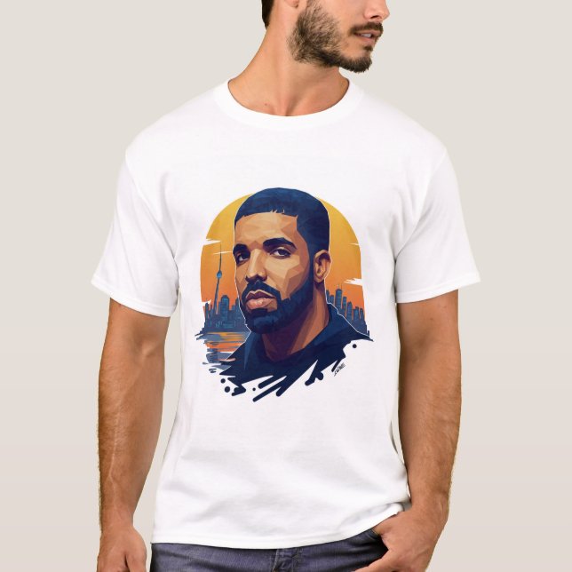 White Round Neck Drake Fan T - Shirt - Kanadischer (Vorderseite)