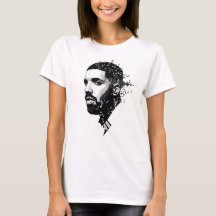 White Round Neck Drake Fan T - Shirt - Kanadischer