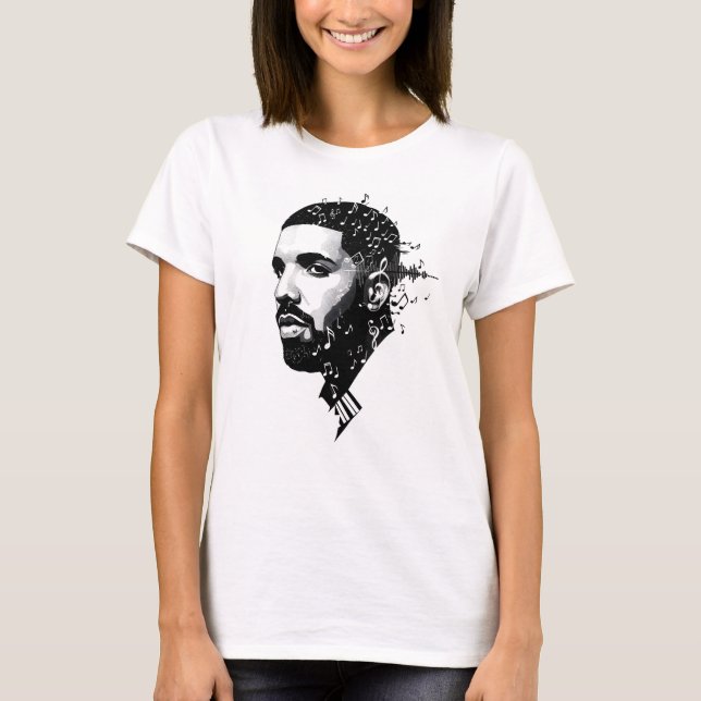 White Round Neck Drake Fan T - Shirt - Kanadischer (Vorderseite)