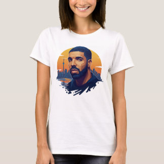 White Round Neck Drake Fan T - Shirt - Kanadischer
