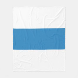 White & Royal Pastel Blue Bar Design Fleecedecke