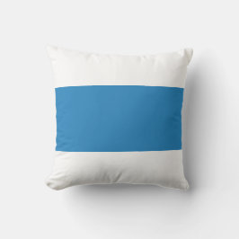 White & Royal Pastel Blue Bar Design Kissen