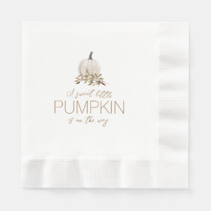White Rustic Boho Pumpkin Baby Dusche Serviette