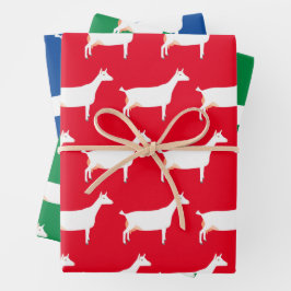 White Saanen Dairy Goat Geschenkpapier Set