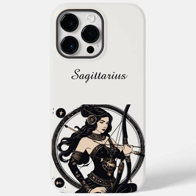 White Sagittarius Zodiac Sign iPhone / iPad Gehäus Case-Mate iPhone Hülle (Rückseite)