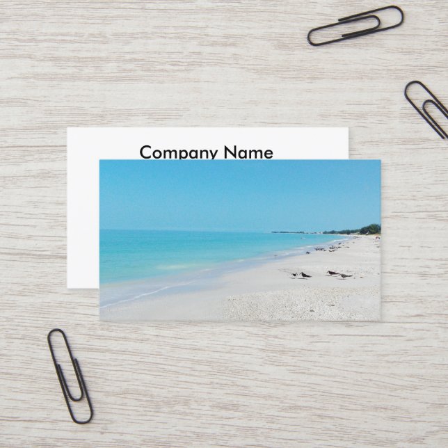 White Sand Business Cards Visitenkarte (Vorderseite/Rückseite Beispiel)