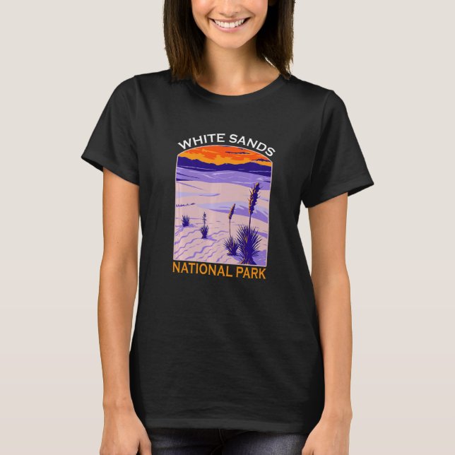 White Sands National Park New Mexico Hiking Souven T-Shirt (Vorderseite)
