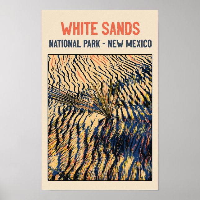 White Sands National Park, New Mexico USA Poster (Vorne)