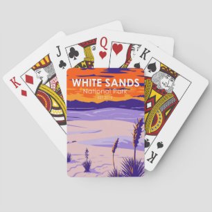 White Sands National Park New Mexico Vintage Spielkarten