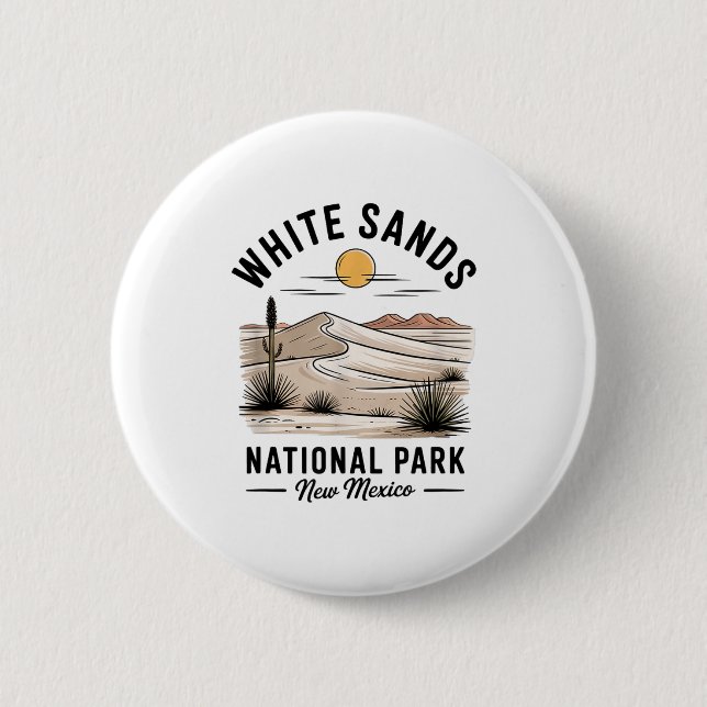 White Sands National Park Souvenir New Mexico Männ Button (Vorderseite)