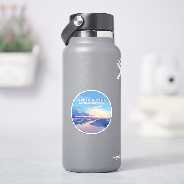 White Sands National Park Sunset Dunes New Mexico Aufkleber (HydroFlask)