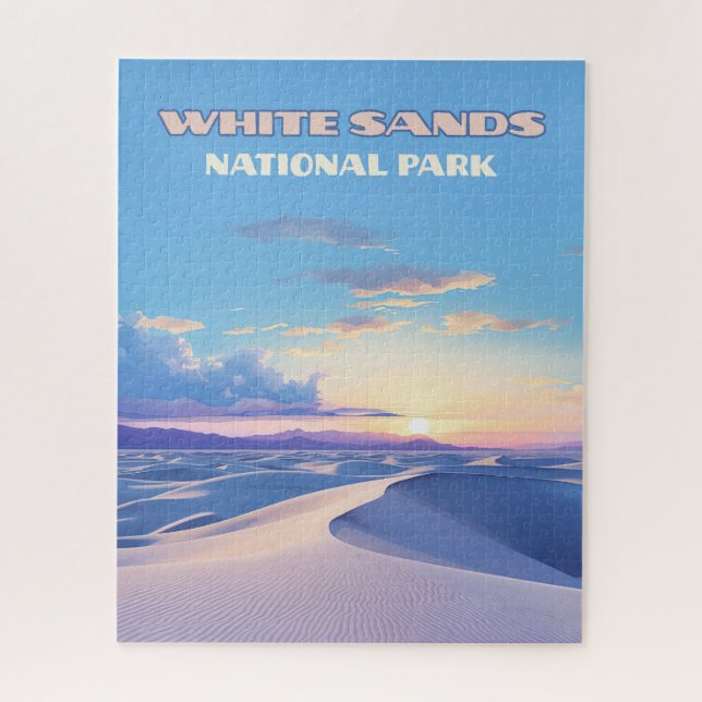 White Sands National Park Sunset Dunes New Mexico Puzzle (Vertikal)