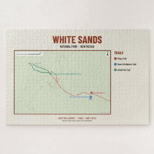 White Sands National Park Trail Karte Puzzle