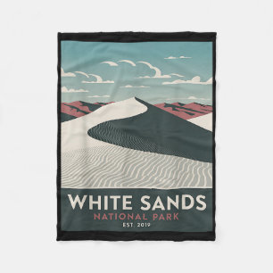 White Sands National Park Vintage Camping Wandern Fleecedecke