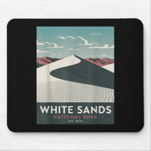 White Sands National Park Vintage Camping Wandern Mousepad