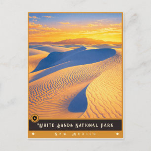White Sands National Park   Vintage-Postkarte Postkarte