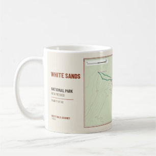 White Sands National Park Wanderkarte Tasse