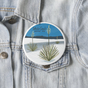 White Sands Nationalpark New Mexico Gipsuma Yucca Button