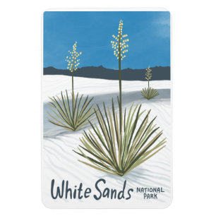 White Sands Nationalpark New Mexico Gipsuma Yucca Magnet