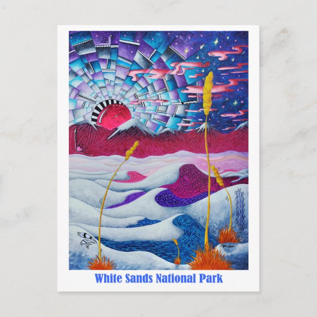 White Sands Nationalpark NM Travel Postcard Postkarte (Vorderseite)