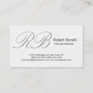 White Schlicht Modern Business Card Visitenkarte