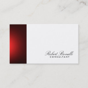 White Schlicht Modern Consultant Business Card Visitenkarte
