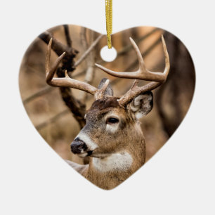 White Schwanz Deer Buck Keramikornament