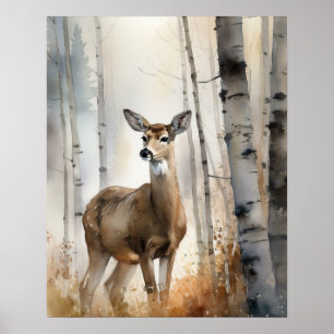 White Schwanz Deodland Animal Art Print Poster
