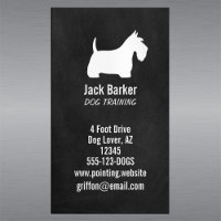 White Scottish Terrier Silhouette Chalkboard Style