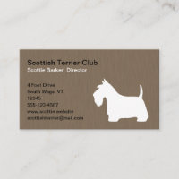 White Scottish Terrier Silhouette | Scottie Dog Bu