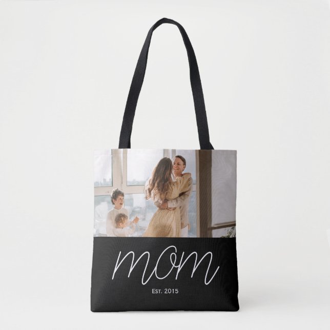 White Script Established Mom Black Customizable  (Vorderseite)